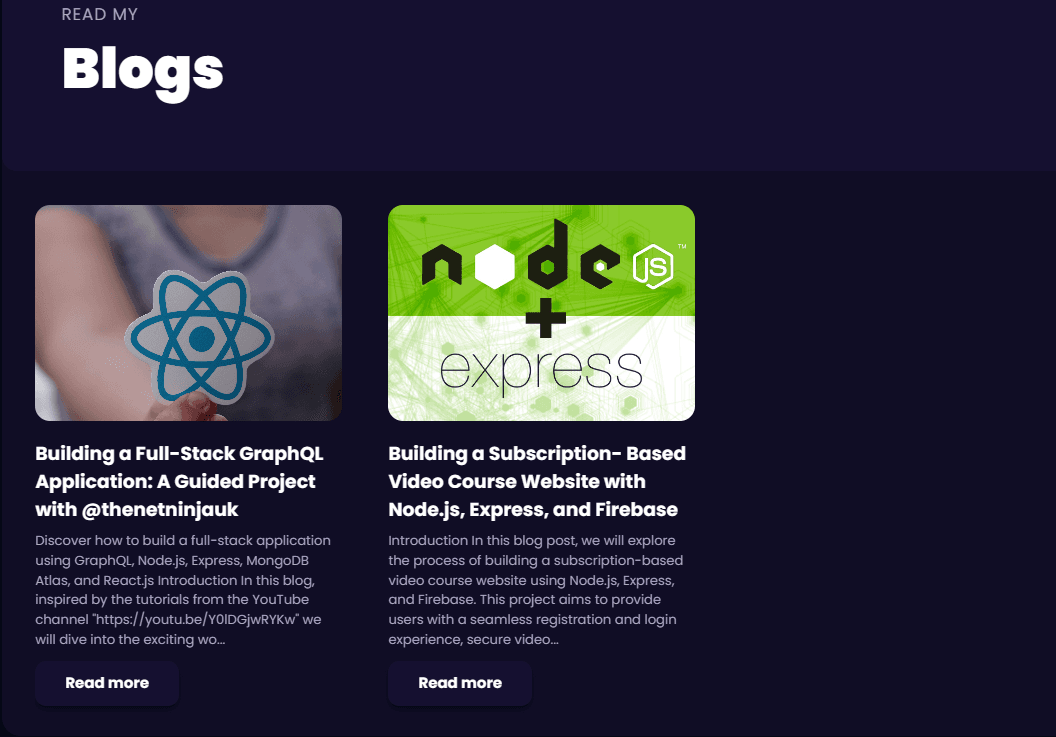 Hashnode API to integrate your blogs to your website.