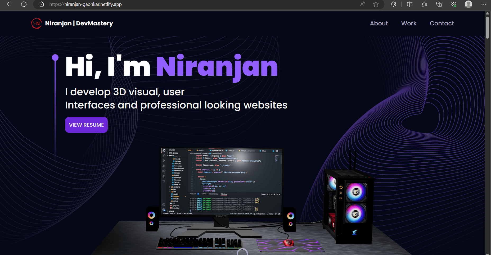 Building My Personal Portfolio: A Journey into React, Three.js, and More